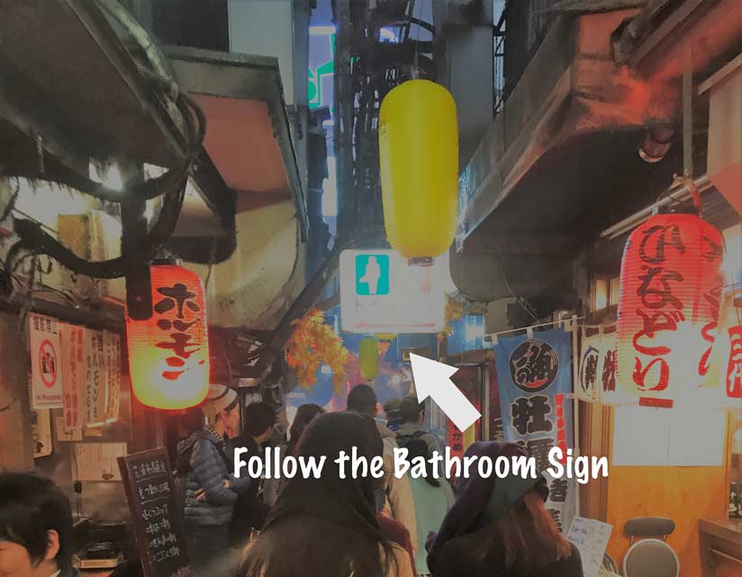 Omoide Yokocho Bathroom Sign