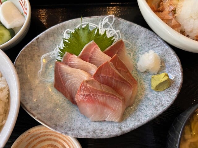 An Example of Sashimi Teishoku