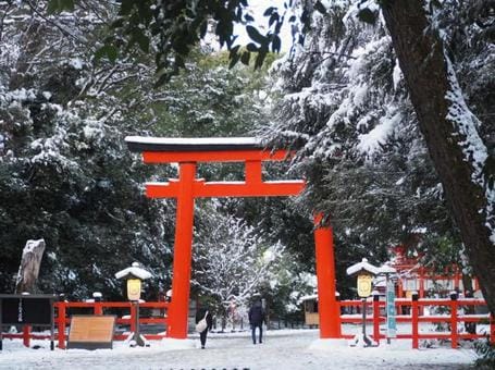 Shimogamo Shrine in Winter